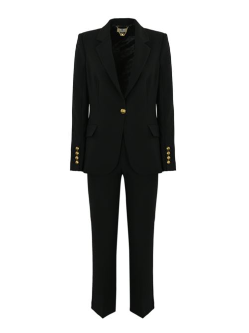 SINGLE-BREASTED SUIT WITH GOLD BUTTONS ELISABETTA FRANCHI | TP00151E2110 nero